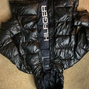 Tommy Hilfiger Black Glossy Puffer Jacket